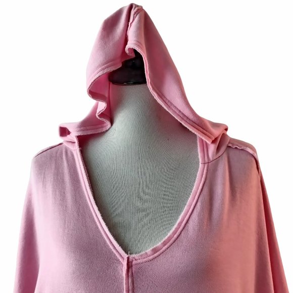 Free People FP Movement Womens Pink Bonfire Soft Oversized Hoodie Sweatshirt S - Picture 4 of 10